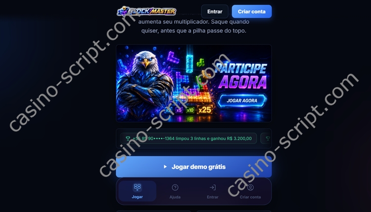 Tetris Casino Game Script with Admin Panel
